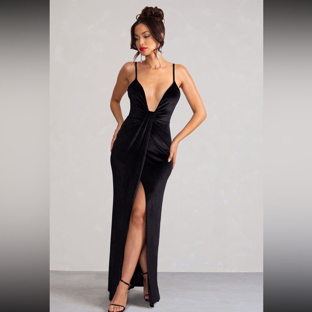 Black Velvet Maxi Dress